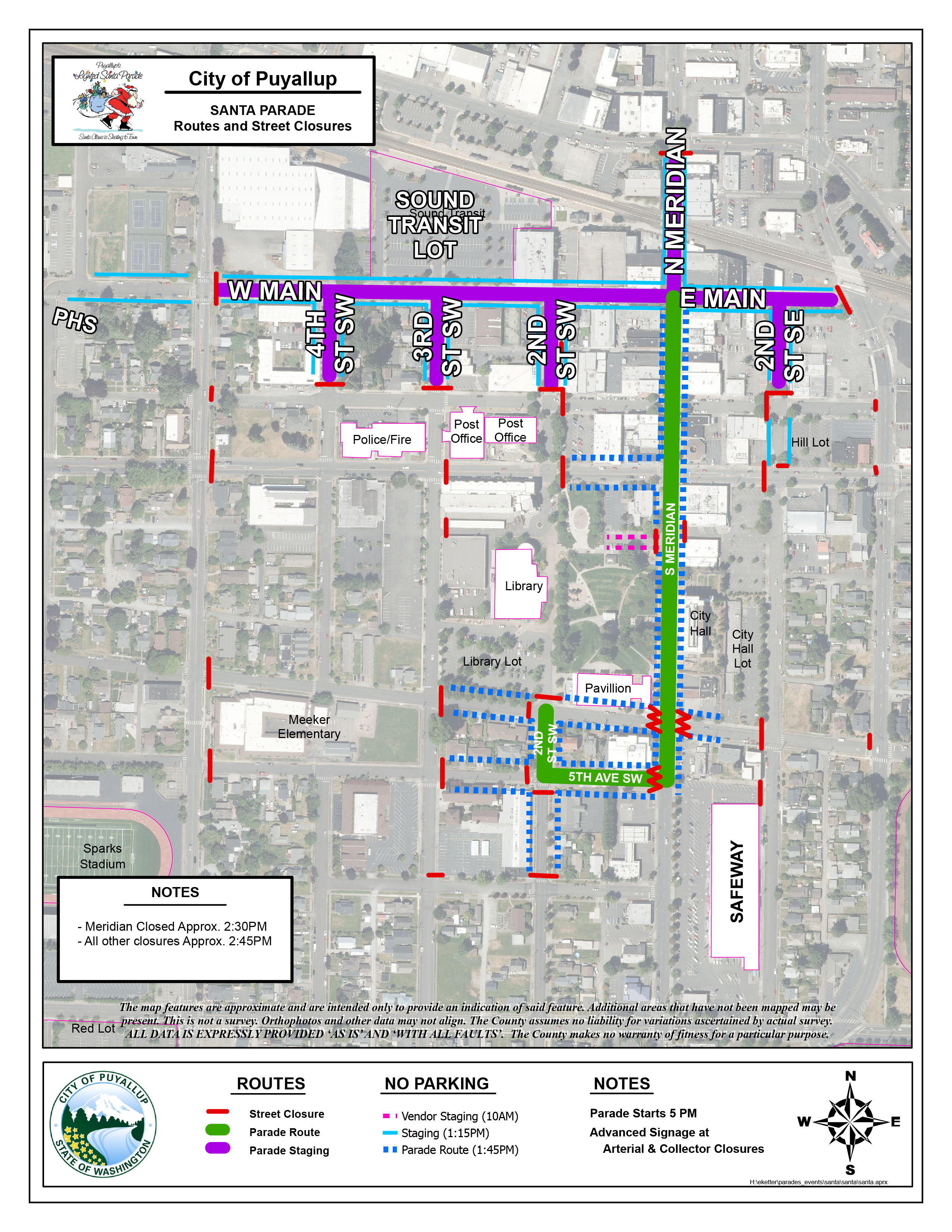 2021 Parade Map and Street Closures