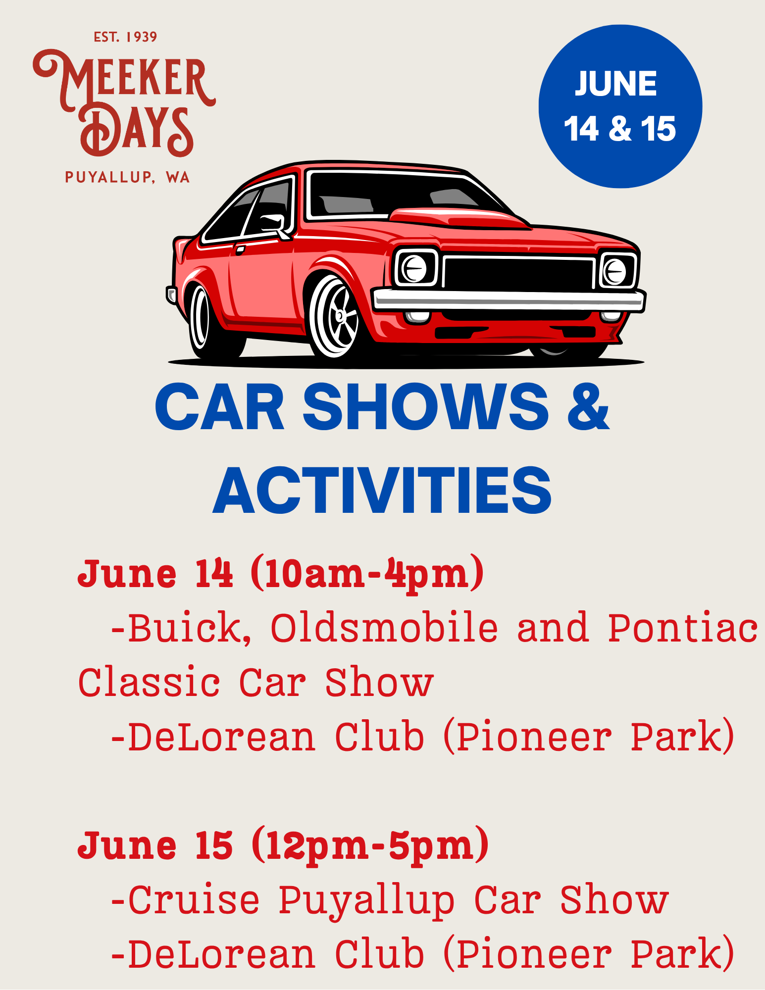 June 14 & 15 June 14 & 15